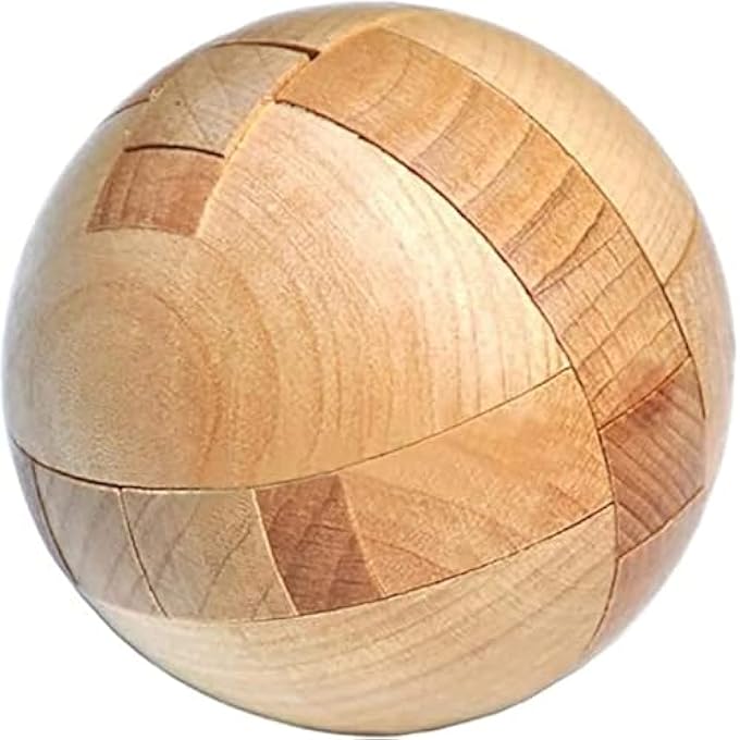 BALL LOCK 3D MAGIC PUZZLE LUXURY WOODEN BRAIN PUZZLE UNIQUE DESIGN BRAIN TEASER KIDS ADULT INTELLECTUAL TOY GIFT KONGMING LOCK WOOD BLOCK CUBE JIGSAW PUZZLE, YLY2022-YQS, STYLE8 - Image 1